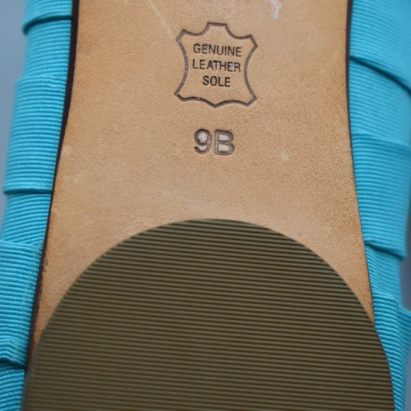Talbots Patina Blue Pleated Flats Size 9B - Picture 10 of 13